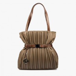 Bolso de hombro taupe