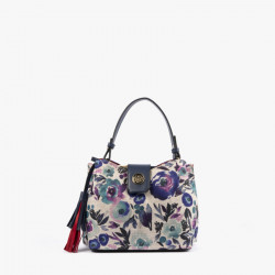 Bolso estampado flores azul